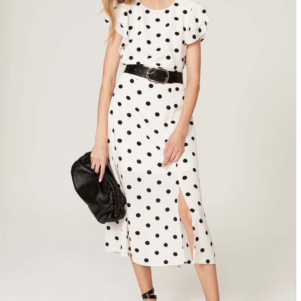 Chic Polka Dot Midi Dress